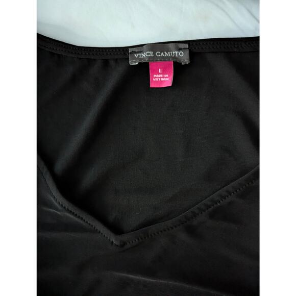 Vince Camuto Black Top with Strappy Flare Sleeves - Picture 11 of 13